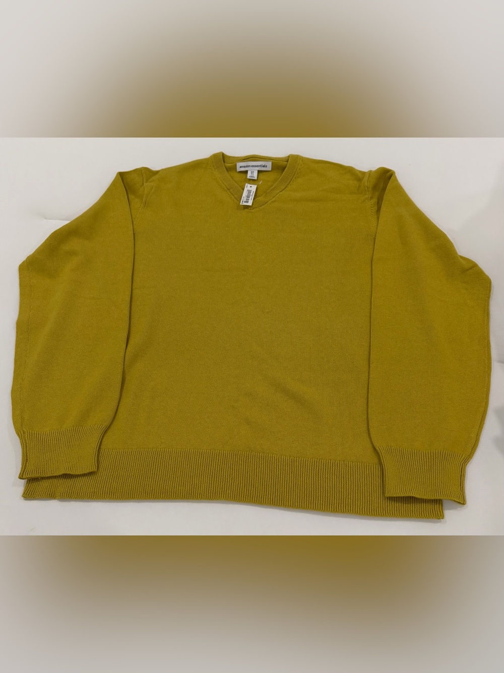 Amazon Essentials Men’s V-Neck Sweater in Mustard